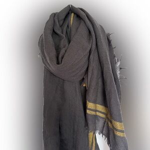 Inoui Toosh Women’s Scarf 100% Wool Grey Long New